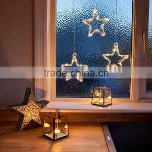 Battery Operated Warm White LED Acrylic Star Hanging Window Light thumbnail-2