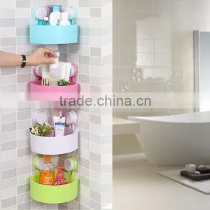 Vacuum Suction Cup Bathroom and Kitchen Plastic Triangle Shelf/holder thumbnail-1