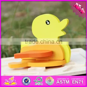 2017 New Product Funny 3d Duck Children Wooden Animal Puzzles for Toddlers W14G043 thumbnail-5
