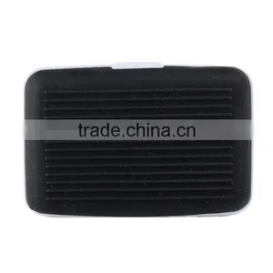 Black Silicone Wallet Purse Business Name ID Credit Card Holder Case thumbnail-1