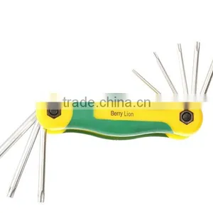 Berrylion Tools Mini Size CRV 8pcs Hex Key Set Torx Key Allen Wrench Set With High Quality thumbnail-5