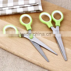 Newest Fashional Colorful Ball Pat Shape Stainless Steel Blade Rubber and Plastic Scissors thumbnail-3
