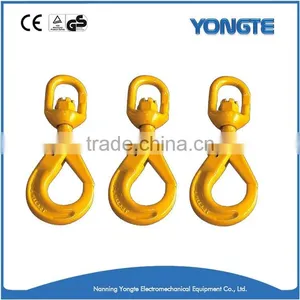 SELF LOCKING SWIVEL TYPE G80 ALLOY STEEL SAFETY HOOK thumbnail-1