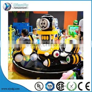 Kids Rides Arcade Games Carousel go Round Coin Operated Game Machine Four Seat Hornet Carousel Kids Ridding Machine thumbnail-4
