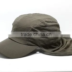 OEM Golf Sunblock Fishing Hiking Outdoor Sports Cap Gray Cotton Hat thumbnail-1