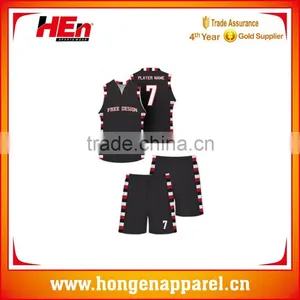 Hongen Apparel Camo Digital Sublimated Youth High Quality Custom Basketball Uniforms Reversible Basketball Uniform Set thumbnail-1