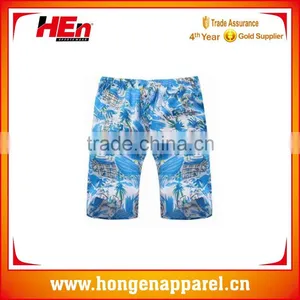 Hongen Apparel Hot Sale Fashion OEM Mens Swimwear Surf Board Shorts Sublimation Print Fabric Beach Shorts thumbnail-1