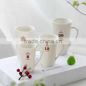 Wholesale Custom Logo Eco-friendly Cute Ceramic Mugs White Color Coffee Cups thumbnail-2