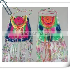 2015 New Latest Fashion Retro Classical Ladies Shoulder Bag With Tassels Handmade Braided Cotton Rope thumbnail-3
