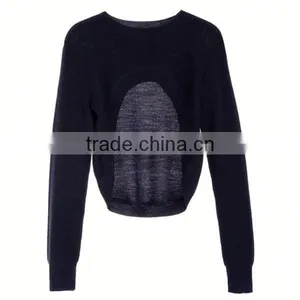 White and Coffee Cable Pullover thumbnail-1