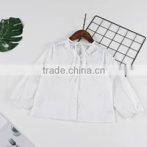 Zm35743a Kids Clothing Girls Latest New Model Casual White Long Sleeve Shirts thumbnail-5