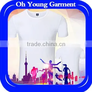 Hot Sale Custom 100% Polyester Mesh Blank Plain T-shirt for Marathon Sports thumbnail-1