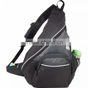Vortex Deluxe Sling Backpack - Has Mesh Portable Music Player Pocket With Headphone Port and Comes With Your Logo. thumbnail-3