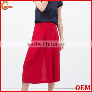 100% Polyester Buckle Waist Sarong Long Skirt With Loose Cut Design thumbnail-1