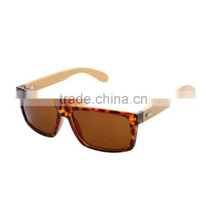 2017 Fashion Cheap Wholesale Tawny Natural Leopard Print PC & Bamboo OEM Sunglasses thumbnail-1