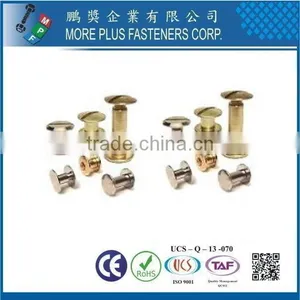 Taiwan Stainless Steel 18-8 Chrome Plated Steel Nickel Plated Steel Copper Brass Special Rivet and Screw thumbnail-5