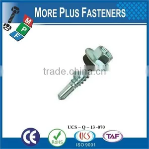 Made in Taiwan Aluminum Hex Flange Head Self Drilling Screw thumbnail-1