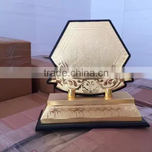 2017 New Design Wooden Trophy for Gold Plated thumbnail-1