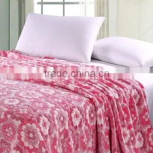 New Style Embossed 100%polyester Super Soft Coral Fleece Blanket/coral Fleece Fabric thumbnail-2
