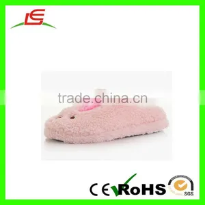 Guangdong Wholesale Shorn Velvet Plush Customized Ribbat Bunny Slippers for Women thumbnail-2