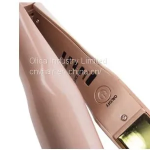 Gold CNV Pro Digital PTC Ceramic Titanium Plate Flat Hair Straightener + Hair Curler, 2 in 1 Straightening Curling Iron thumbnail-1