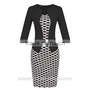 Premium Shift Dress With Contrast Embroidery Women Casual Dress SD30 thumbnail-2