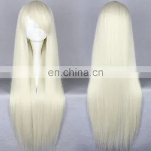 2016 New Arrival Top Fashion Wholesale Cheap Synthetic Long Straight White Wig FW2134 thumbnail-1
