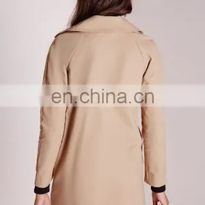 High Quality Fashion Women Korean Trench Coat Wholesale thumbnail-2