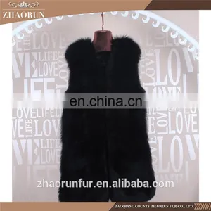 Wholesale China Fox Fur Vest / Silver Real Fox Fur Outwear for Girls thumbnail-1