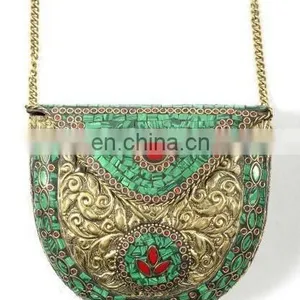 Maharani Brass Metal Handcrafted Clutch With Intricate Design thumbnail-1