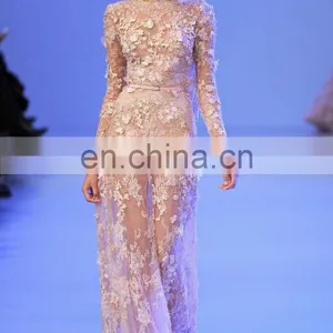 so Beautiful Custome 3d Flower Lace Fabric for Wedding Dress/ Wedding Gown thumbnail-1