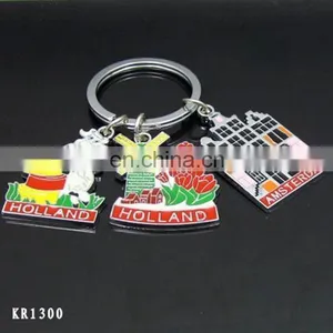 Custom Travel Country Keychain Tourist Souvenir Gifts Metal Key Rings thumbnail-1