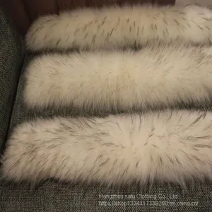 Fur Artificial Fur Fox Raccoon Dog Collar Dyeing Raccoon Dog Collar Cap Strip thumbnail-3