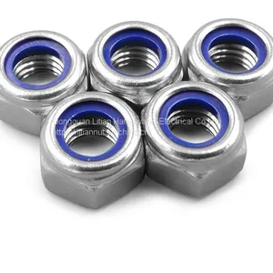 The High Quality DIN982 Stainless Steel Self Lock Nut Nylon Clinching M5 Press Hex Nylock Bolts Nuts thumbnail-5