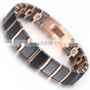 Mens Magnet Hematite Tungsten Ceramic Magnetic Bracelet Health Benefits thumbnail-1