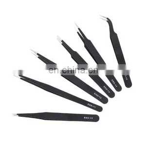 High Quality Anti-static Tweezers 6pcs thumbnail-1