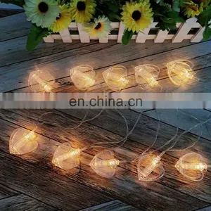 LED String Fairy Light Holiday Decorative Battery Powered String Light With Plastic Heart Shaped Clips thumbnail-2