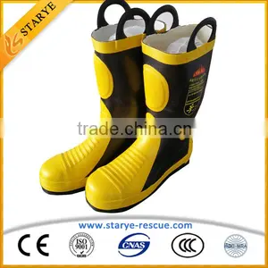 EN 15090 Metal Toe Steel Sole Insulating Waterproof Firefighting Used Fire Boots Quality Choice thumbnail-2
