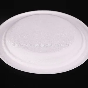 Biodegradable and Disposable Eco-Friendly Super Rigid 9 Inch Bagasse Plates thumbnail-4