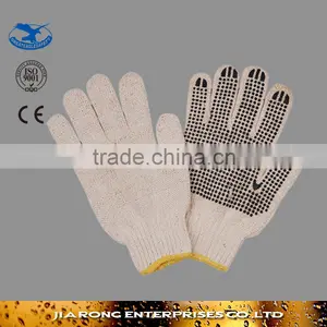 Hot Selling Cotton Work Gloves With Rubber Grip Dots LG070 thumbnail-1