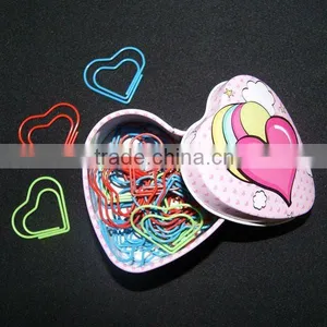 Heart Shape Paper Clip With Heart Shape Tin Box thumbnail-1