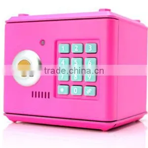 Plastic Piggy Bank With Key and Password Mini Box Safety Box Cute Money Box Saving Bank thumbnail-1