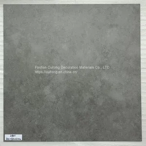 Ground Transformation 2mm Sheet Rubber Square Stone Plastic Floor Tile Foshan Wholesale Gray Cement Pattern Waterproof PVC Floor thumbnail-1