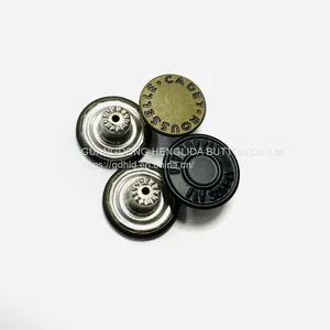 2023 Customized Wholesale Plating Brass Cowboy Button Jeans Buttons for Jeans Clothing thumbnail-2