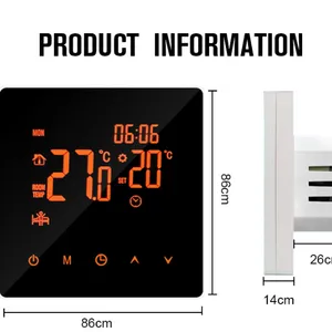 LCD Thermostat, Touch Screen, Electric Floor Heating Thermostat, WiFi Graffiti Smart Wall Mounted Boiler Thermostat, Wholesale（Wechat:13510231336） thumbnail-1