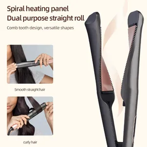 2-in-1 Twisted Straight Curling Iron/wave Clamp for Both Curling and Straightening Purposes（Wechat:13510231336） thumbnail-2