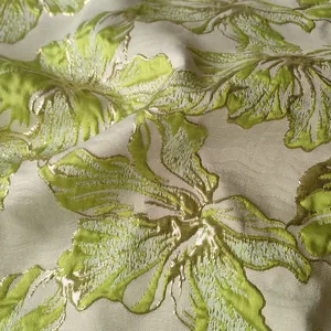 BJ031 Woven Metallic Yarn Floral Brocade Jacquard Fabric For Haute Couture thumbnail-2