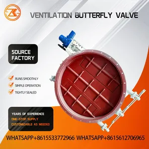 D341W Manual Worm Gear Ventilation Damper Low Cost Round Air Regulating Valve For Small Dust Extraction Pipeline thumbnail-1