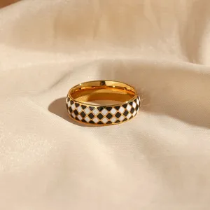 Laser Engraved 304 Stainless Steel Ring 8mm Band for Personalized Gifts Bulk Order thumbnail-1