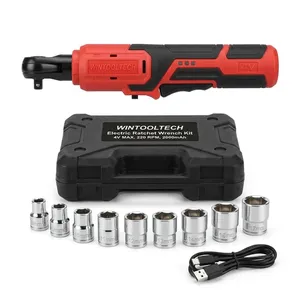 Rechargeable Cordless Electric Ratchet Wrench Kit, Lithium‑ion Handheld Power Ratchet Wrench Set for Auto Repair & Machinery Maintenance thumbnail-1